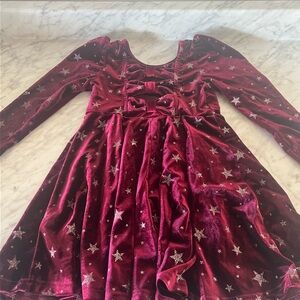Elegant and Beautiful Starry Velvet Kids Dress